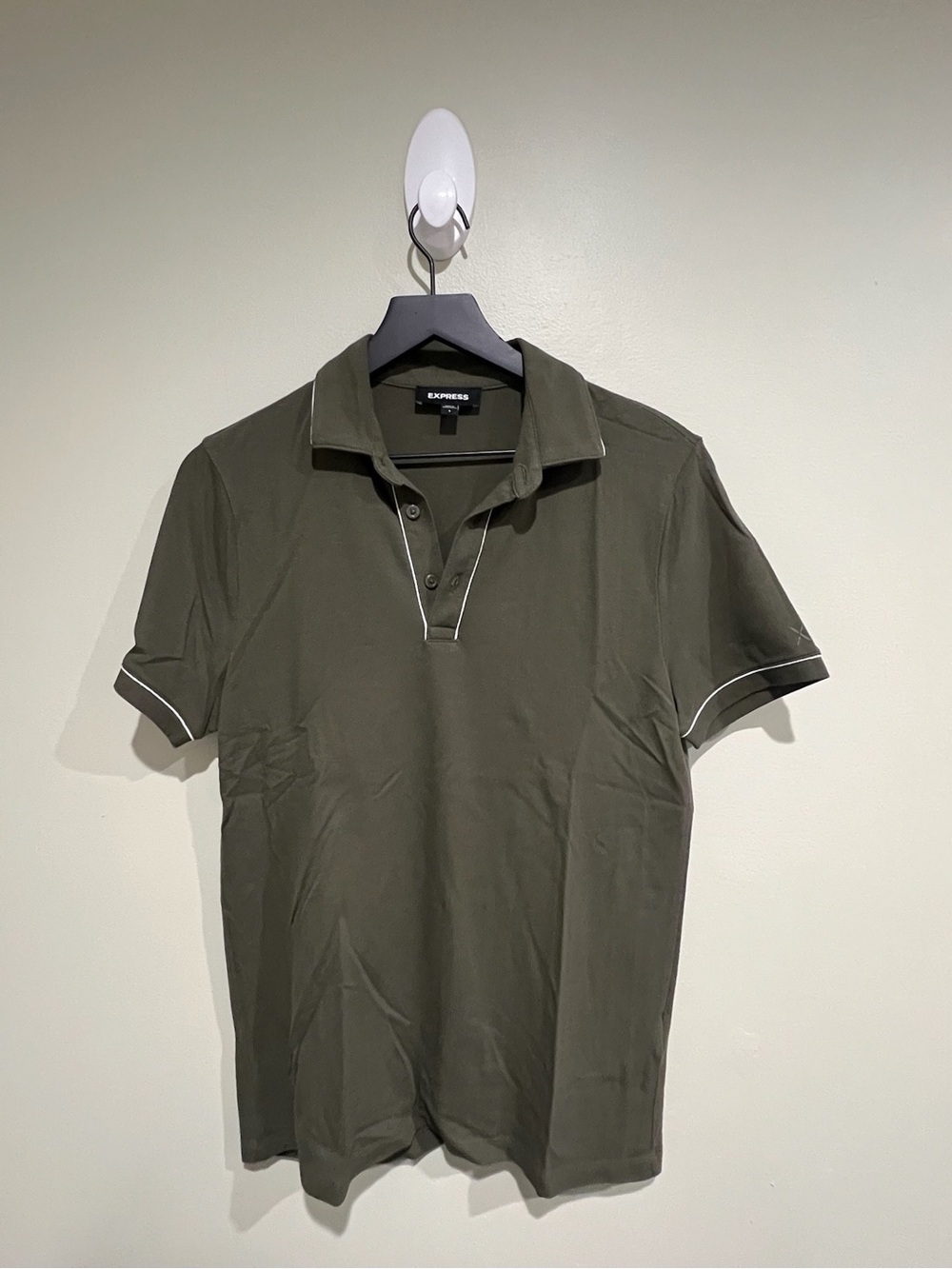 Express Men's Olive Polo